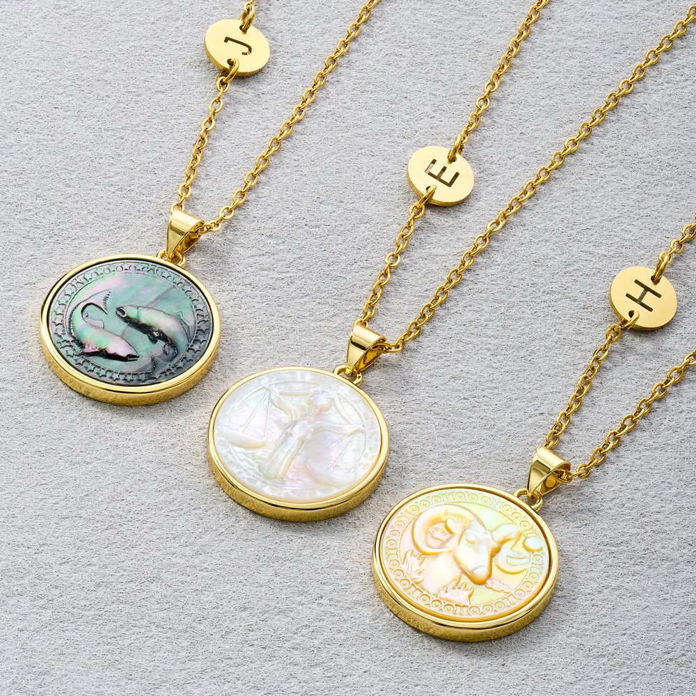 Personalised Pearl-Effect Constellation Pendant Necklace with Initial Charm Daily Wear Birthday Gift for Women Friends 2