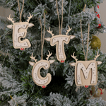 Personalised Red Nose Reindeer Letter Wooden Christmas Tree Ornament with Name Festive Christmas Gift for Family Kids 4