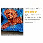 Couverture douce personnalisée avec photo et nom - Effet peinture à l'huile - Cadeau d'anniversaire pour amoureux des animaux 16