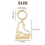 Portachiavi personalizzato in acciaio inossidabile con design a pattino a rotelle svuotato e nome inciso – Regalo di compleanno per uso quotidiano per pattinatori artistici 7