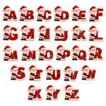 Personalised Cute Santa Claus Snowman Elf Elk Initial Label Waterproof Stickers with Name Gift Decor Christmas Party Gift for Family Friends 8