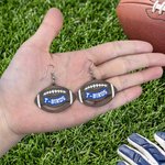Personalized Football Shape Wooden Earrings with Text Dainty Jewelry Game Day Birthday Gift for Football Mom Lover