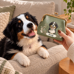 Portamonete portatile personalizzato in pelle PU con foto dell'animale domestico, nome e chiusura a scatto: indispensabile in viaggio, regalo di compleanno perfetto per chi ama cani, gatti e animali domestici 7