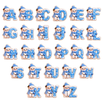 Personalised Cute Santa Claus Snowman Elf Elk Initial Label Waterproof Stickers with Name Gift Decor Christmas Party Gift for Family Friends 9