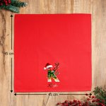 Tovagliolo personalizzato, in 100% cotone assorbente con iniziale effetto metallico, lucine e nome - Regalo di Natale per amici