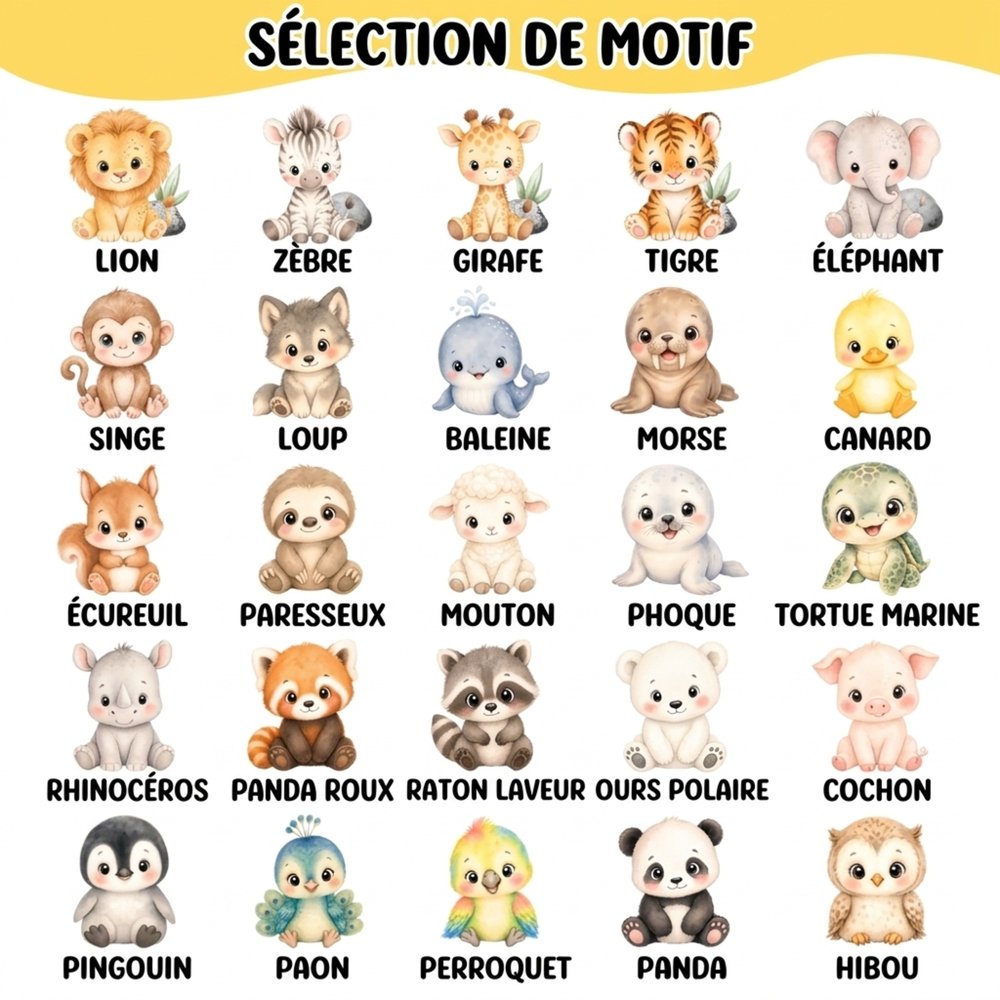 Tirelire en bois personnalisée avec nom et motif - Animaux mignons boîte d'épargne décorative - Cadeau d'anniversaire pour enfants 7