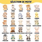 Tirelire en bois personnalisée avec nom et motif - Animaux mignons boîte d'épargne décorative - Cadeau d'anniversaire pour enfants 7