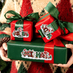 Personalised Christmas Theme Stickers Labels with Name Gift Decor Christmas Party Gift for Kids Family Friends 6