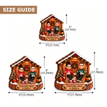 Personalized 3D-Style Art Cartoon Couple Character Layered Wooden Decoration with Names and Year Desk Decor Christmas Gift for Couples Family