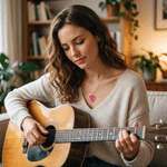 Collar con colgante personalizado y soporte desmontable para púas de guitarra, con texto en la parte posterior con el nombre. Regalo de cumpleaños con 1 púa de guitarra para guitarristas y amantes de la música 9