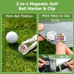 Personalized Funny Birdie King Magnetic Golf Ball Marker Hat Clip with Text Golf Tournament Birthday Gift for Golfers Golf Lovers 8