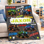 Personalised Dinosaur Lorry Excavator Race Car Soft Throw Blanket with Name Home Decor Birthday Christmas Gift for Boys Dinosaur Lovers 4