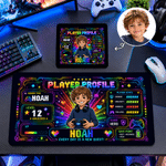Personalised Cartoon Game Character Photo Non-Slip Mouse Pad Desk Mat with Name and Age Daily Use Birthday Graduation Gift for Kids Teenagers Gamers 1
