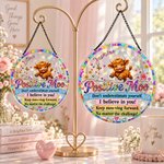 Personalized Colourful Highland Cow Positive Moo Floral Butterfly Sun Catcher with Name Birthday Housewarming Encouragement Gift for Women Friends 3