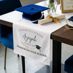 Personalised Graduation Cap Table Runner with Name Desktop Decoration Party Banner Graduation Gift for Graduates 3