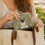 Portamonete portatile personalizzato in pelle PU con foto dell'animale domestico, nome e chiusura a scatto: indispensabile in viaggio, regalo di compleanno perfetto per chi ama cani, gatti e animali domestici 6