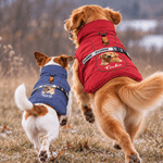 Personalised 3D-Effect Artwork Pet Photo Adjustable Dog Winter Coat Jacket with Name Outdoor Activities Christmas Gift for Pet Owners 3