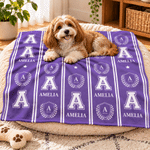 Personalized Word Cloud Star Paw Print Soft Pet Blanket with Initial Name and Number Daily Use Pet Party Birthday Gift for Pet Owners Lovers 2