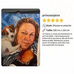 Couverture douce personnalisée avec photo et nom - Effet peinture à l'huile - Cadeau d'anniversaire pour amoureux des animaux 19