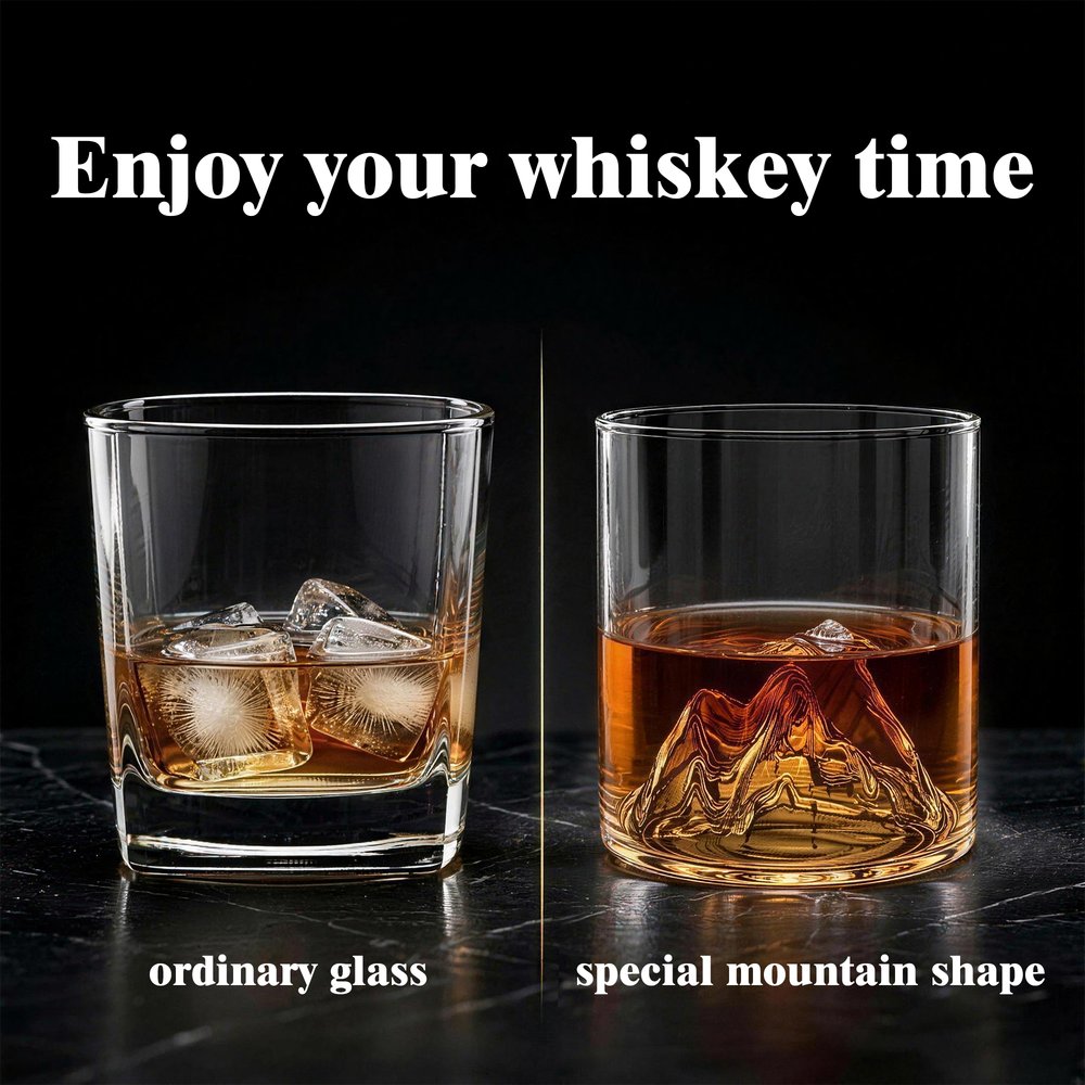 Personalized Snowy Mountain Design Whisky Glass Gift Box Set with Name and Text Birthday Anniversary Christmas Gift for Men 9