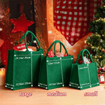 Personalised Holly Snowflake 3D-Effect Artwork Large Capacity Tote Bag with Name and Initial Christmas Party Holiday Gift for Family Friend Kid 8