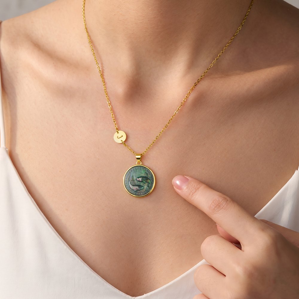 Personalised Pearl-Effect Constellation Pendant Necklace with Initial Charm Daily Wear Birthday Gift for Women Friends 5