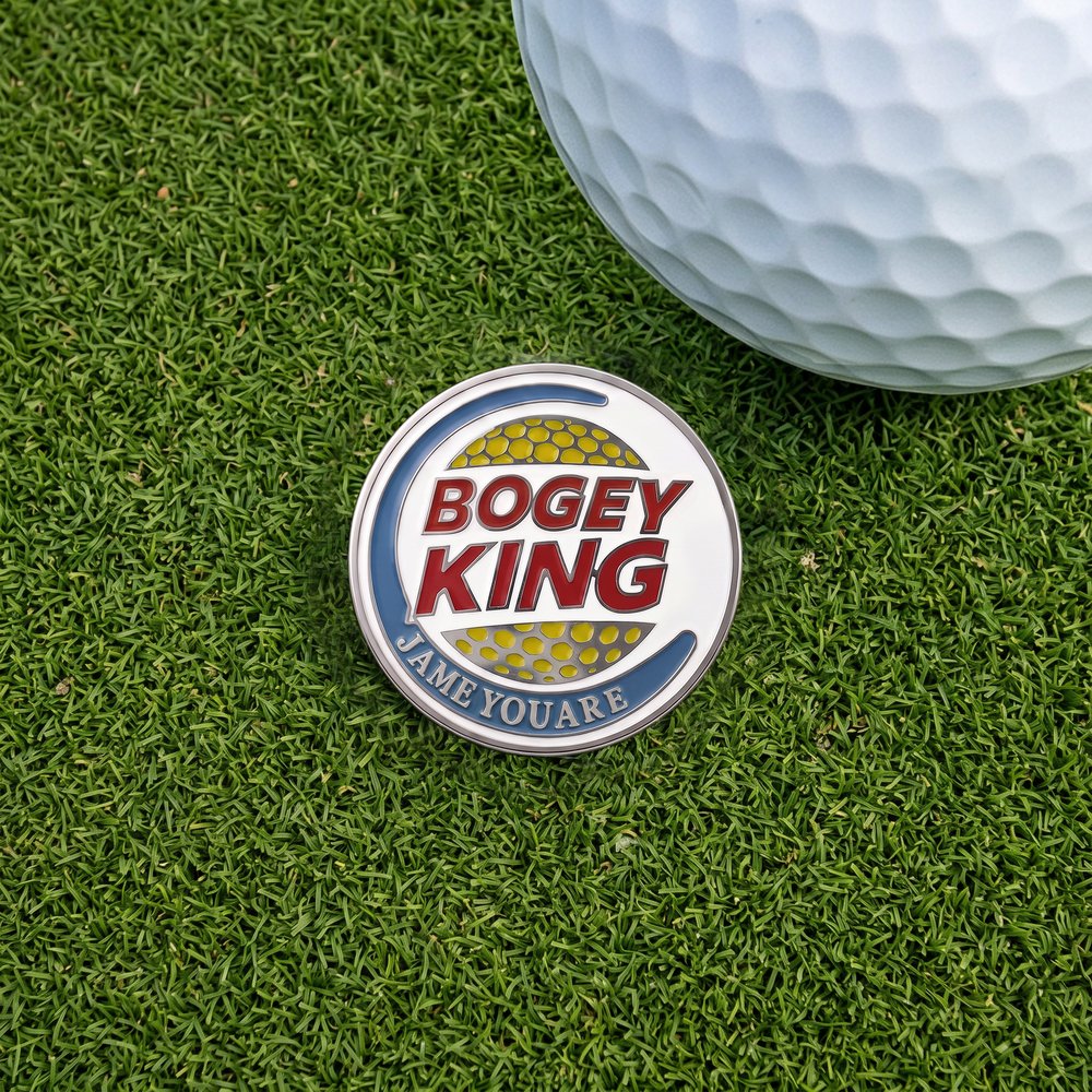 Personalized Funny Birdie King Magnetic Golf Ball Marker Hat Clip with Text Golf Tournament Birthday Gift for Golfers Golf Lovers 3