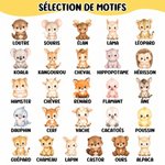 Tirelire en bois personnalisée avec nom et motif - Animaux mignons boîte d'épargne décorative - Cadeau d'anniversaire pour enfants 8