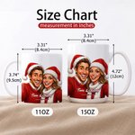 Personlig julmugg i serietidningsstil med foto, 11 oz eller 15 oz, i keramik, med text – julklapp till par, vänner eller husdjursägare 7