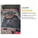 Couverture douce personnalisée avec photo et nom - Effet peinture à l'huile - Cadeau d'anniversaire pour amoureux des animaux 18