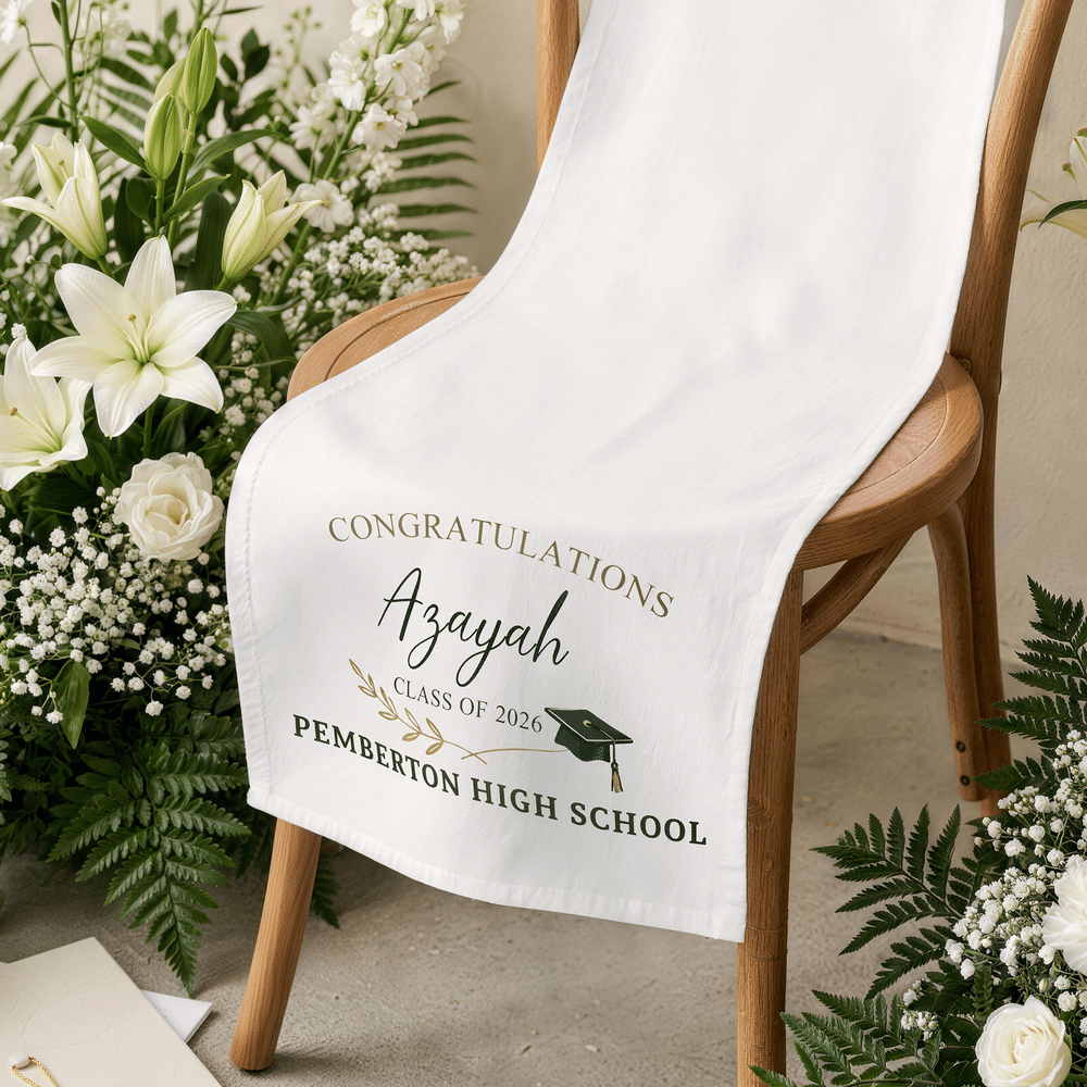 Personalised Graduation Cap Table Runner with Name Desktop Decoration Party Banner Graduation Gift for Graduates 6