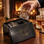 Personalized Snowy Mountain Design Whisky Glass Gift Box Set with Name and Text Birthday Anniversary Christmas Gift for Men 7