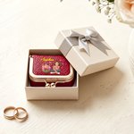 Personalized Birth Flower Cartoon Character Photo Portable PU Leather Mini Jewellery Case with Kiss Lock and Name Daily Use Birthday Gift for Women 6