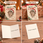 Personalized Holly Merry Christmas 3D-Effect Artwork Pet Photo Greeting Card with Name and Text Christmas Gift for Friends Family 8
