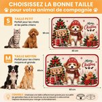 Tapis d'alimentation pour animaux personnalisé avec portrait et nom - Cadeau de Noël pour les amoureux d'aniamux de compagnie 9