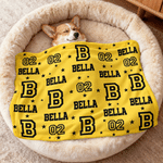 Personalized Word Cloud Star Paw Print Soft Pet Blanket with Initial Name and Number Daily Use Pet Party Birthday Gift for Pet Owners Lovers 6