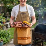 Personalised Humorous Design Embroidered Text BBQ Apron with Pocket and Towel Christmas Family Gathering Gift for Man Dad Grill Lover 5