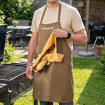 Personalised Humorous Design Embroidered Text BBQ Apron with Pocket and Towel Christmas Family Gathering Gift for Man Dad Grill Lover 1
