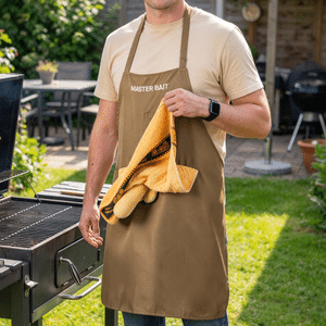 Personalized Humorous Design Embroidered Text BBQ Apron with Pocket and Towel Christmas Family Gathering Gift for Man Dad Grill Lover