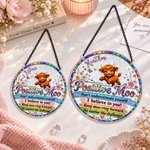 Personalized Colourful Highland Cow Positive Moo Floral Butterfly Sun Catcher with Name Birthday Housewarming Encouragement Gift for Women Friends 2