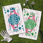Asciugamano da golf personalizzato “Queen of Club” ad asciugatura rapida con iniziale e moschettone – Regalo di compleanno o di Natale per l’uso quotidiano, ideale per gli appassionati di golf