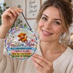 Personalized Colourful Highland Cow Positive Moo Floral Butterfly Sun Catcher with Name Birthday Housewarming Encouragement Gift for Women Friends 5