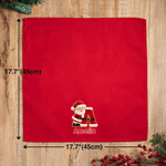 Personalized 3D-Effect Artwork Santa Claus Snowman 100% Cotton Reusable Table Napkin with Name Table Decor Christmas Gift for Family 9