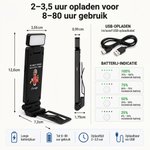 Gepersonaliseerd 3 kleuren boekenlampje met cartoonfiguur en naam, oplaadbare LED leeslamp, cadeau voor boekenliefhebbers 11