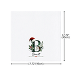 Personalised Santa Hat Initial 100% Cotton Christmas Napkin with Name Table Decoration Christmas Gift for Kids Family Friends 8