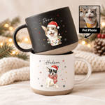 Gepersonaliseerde sjaal met lichtslingers, keramische koffiemok met foto van huisdier en naam – voor dagelijks gebruik, kerstcadeau voor huisdiereigenaren, liefhebbers en vrienden 1