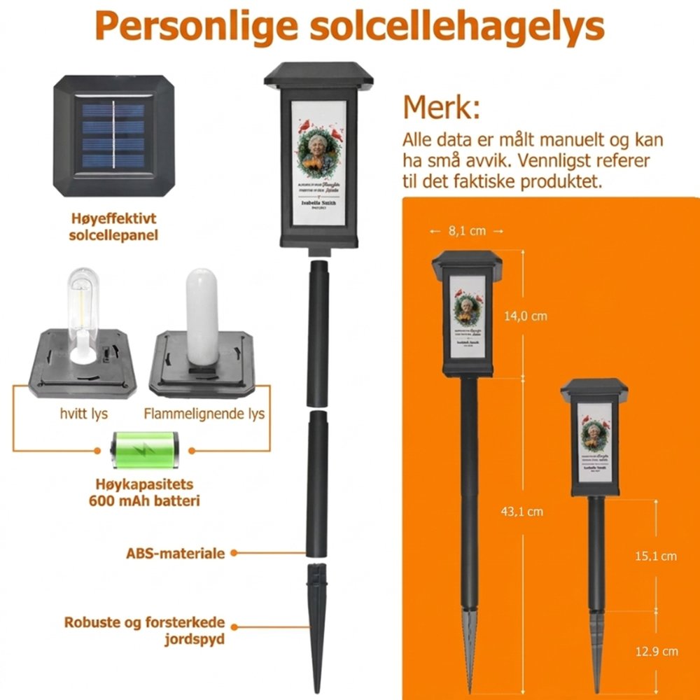 Personlig solcellehagelampe krans kardinal sommerfugl med bilde og navn vanntett hage gravsted dekor minnegave til familie venner 11