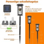 Personlig solcellehagelampe krans kardinal sommerfugl med bilde og navn vanntett hage gravsted dekor minnegave til familie venner 11