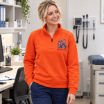 Personalised Floral Stethoscope Embroidered Quarter-Zip Sweatshirt with Name Title and Year Nurse Appreciation Graduation Gift for Nurses 3