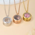 Personalized Dainty Pet Hair Urn Ashes Necklace with Text Pet Loss Pet Party Gift for Pet Owners 4